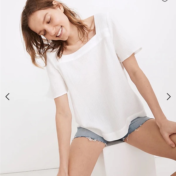 Madewell Lightspun Square Neck Top - Picture 3 of 7